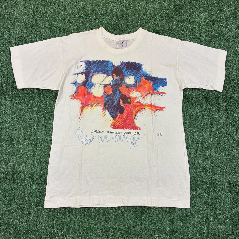 Vintage 80s Amado M. Pena Hand Signed Native American Artwear T-shirt